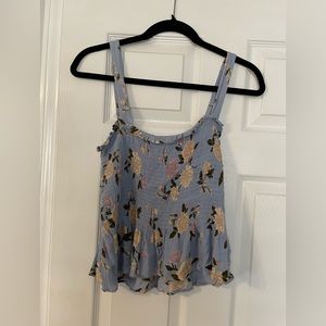 Floral American Eagle smocked tank top
